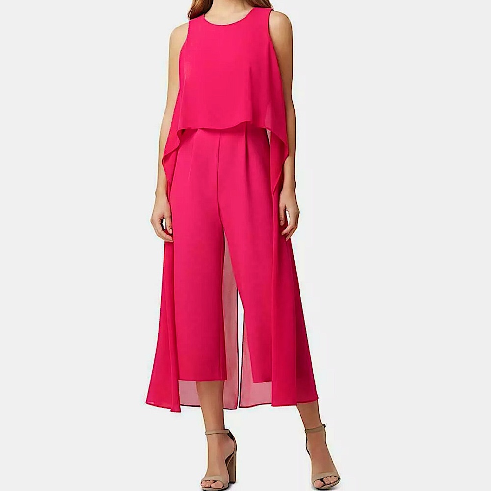 Tahari Fuchsia / Pink Cape Jumpsuit Size 6